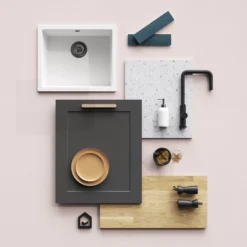 GoodHome Artemisia Matt Graphite Classic Shaker Tall Wall Cabinet Door (W)500mm (H)895mm (T)18mm -Goodhome goodhome artemisia matt graphite classic shaker tall wall cabinet door w 500mm h 895mm t 18mm3663602650379 11i