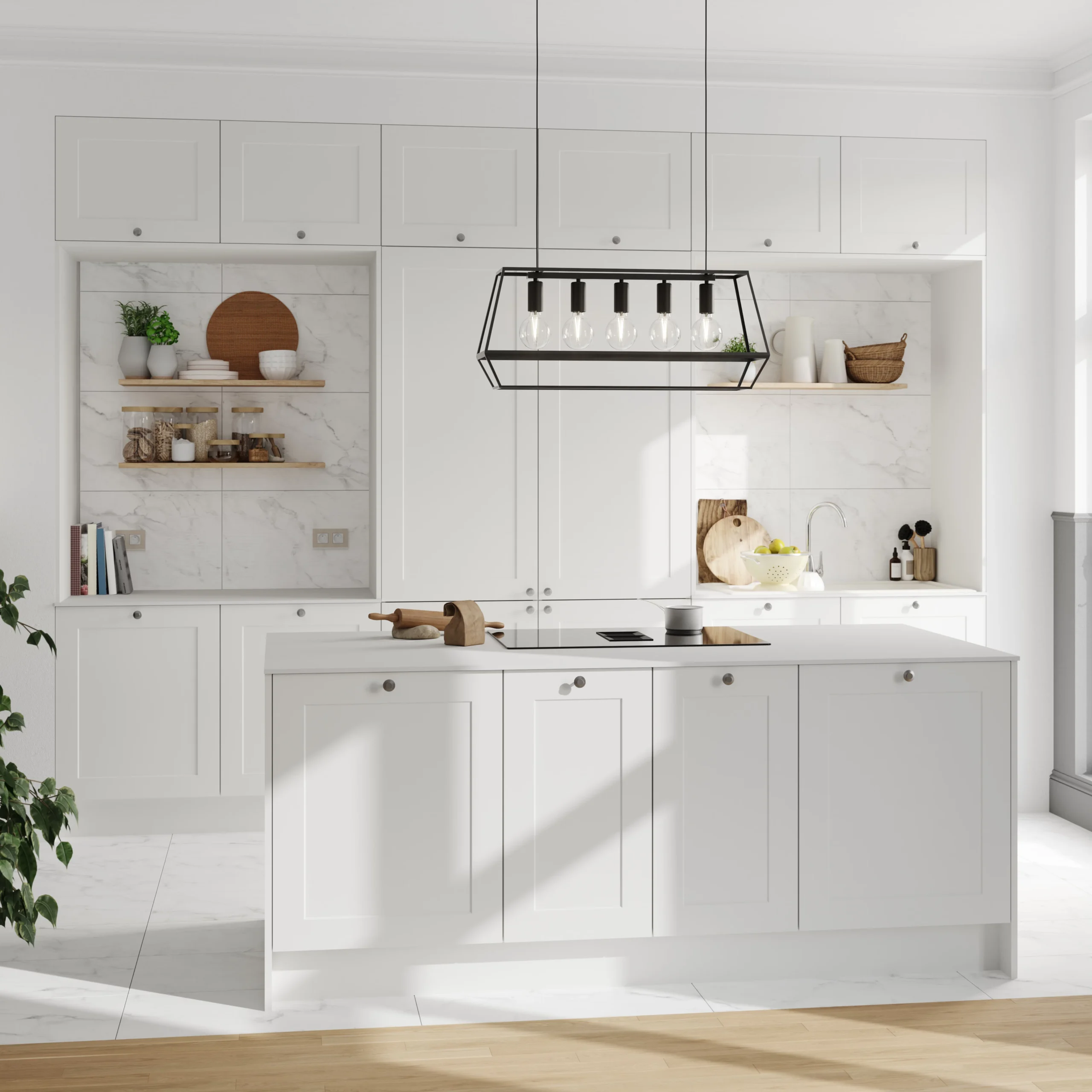 GoodHome Artemisia Matt White Classic Shaker Tall Appliance Cabinet Door (W)600mm (H)723mm (T)18mm 7 GoodHome Artemisia Matt White Classic Shaker Tall Appliance Cabinet Door (W)600mm (H)723mm (T)18mm - Image 7