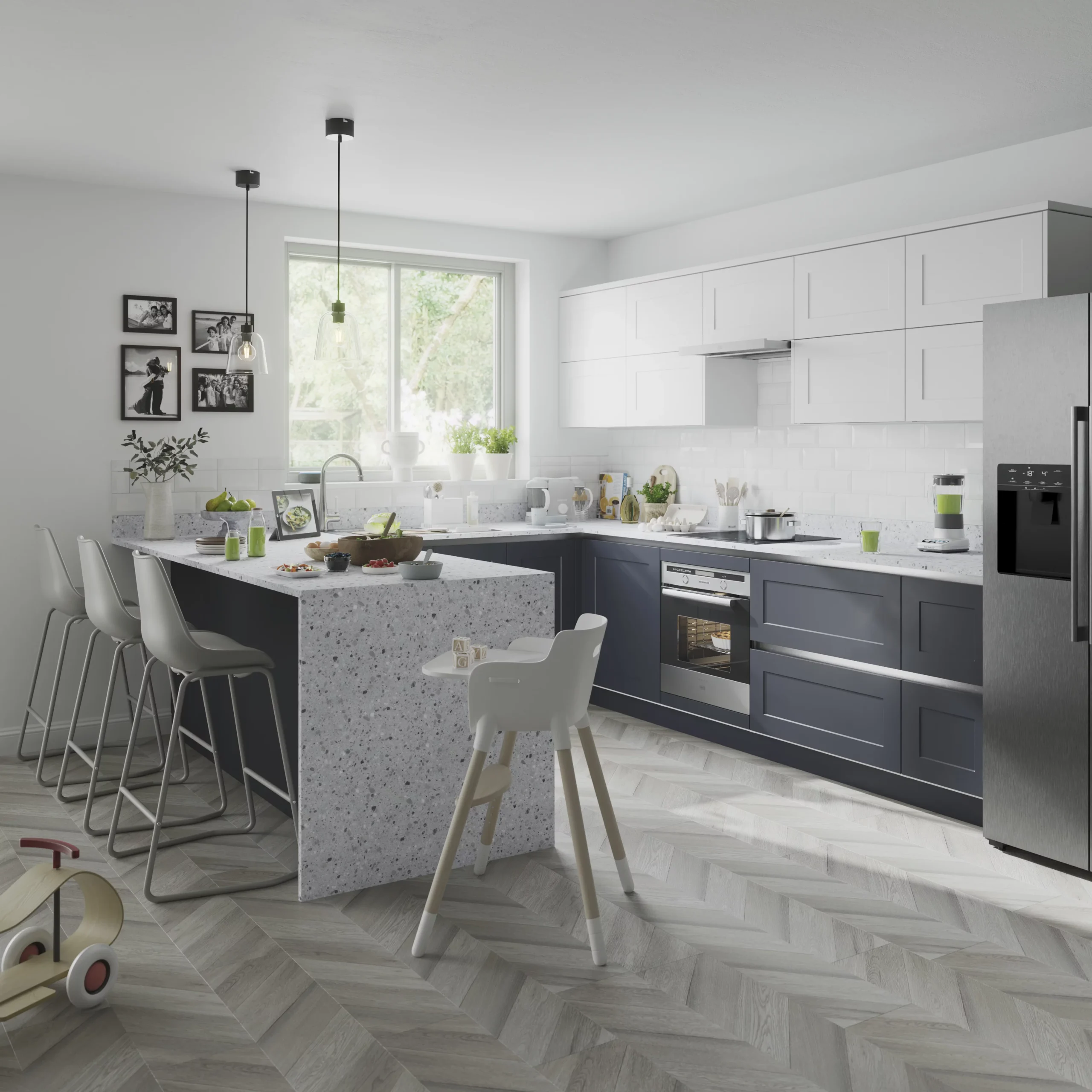 GoodHome Artemisia Matt White Classic Shaker Tall Appliance Cabinet Door (W)600mm (H)723mm (T)18mm 6 GoodHome Artemisia Matt White Classic Shaker Tall Appliance Cabinet Door (W)600mm (H)723mm (T)18mm - Image 6