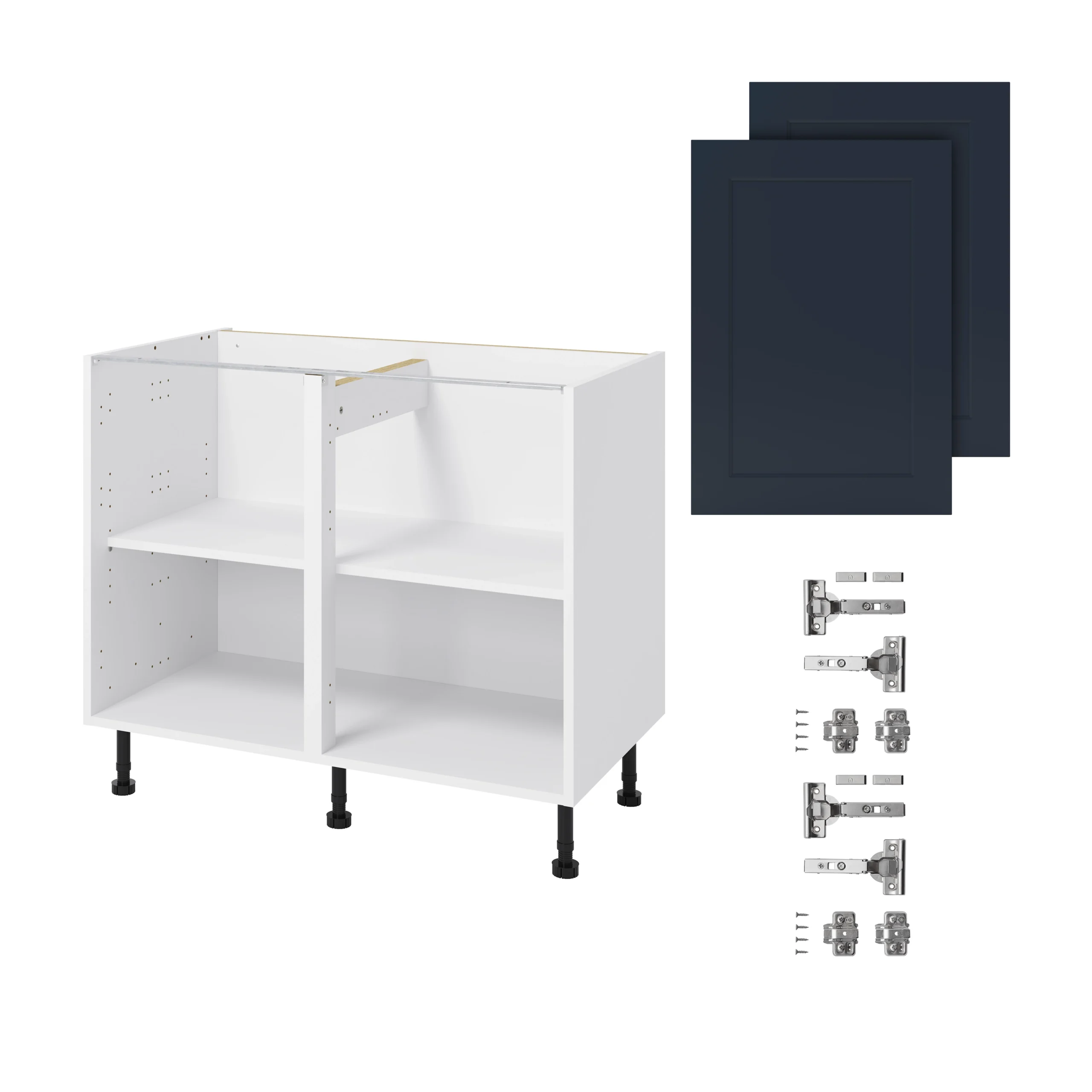 GoodHome Artemisia Midnight Blue Classic Shaker Base Kitchen Cabinet (W)1000mm (H)720mm 3 GoodHome Artemisia Midnight Blue Classic Shaker Base Kitchen Cabinet (W)1000mm (H)720mm - Image 3