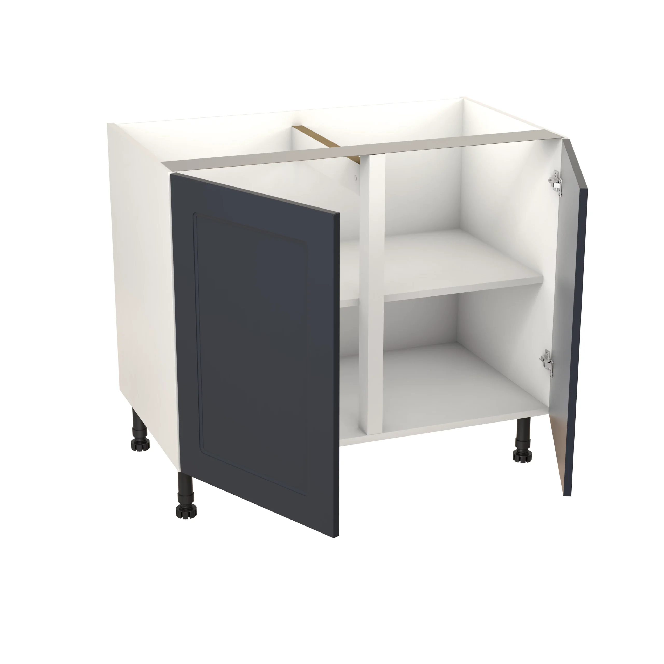 GoodHome Artemisia Midnight Blue Classic Shaker Base Kitchen Cabinet (W)1000mm (H)720mm 2 GoodHome Artemisia Midnight Blue Classic Shaker Base Kitchen Cabinet (W)1000mm (H)720mm - Image 2