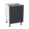GoodHome Artemisia Midnight Blue Classic Shaker Base Kitchen Cabinet (W)600mm (H)720mm