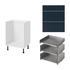 GoodHome Artemisia Midnight Blue Classic Shaker Base Kitchen Cabinet (W)600mm (H)720mm 7 GoodHome Artemisia Midnight Blue Classic Shaker Base Kitchen Cabinet (W)600mm (H)720mm -Goodhome goodhome artemisia midnight blue classic shaker base kitchen cabinet w 600mm h 720mm5059340701967 07c bq