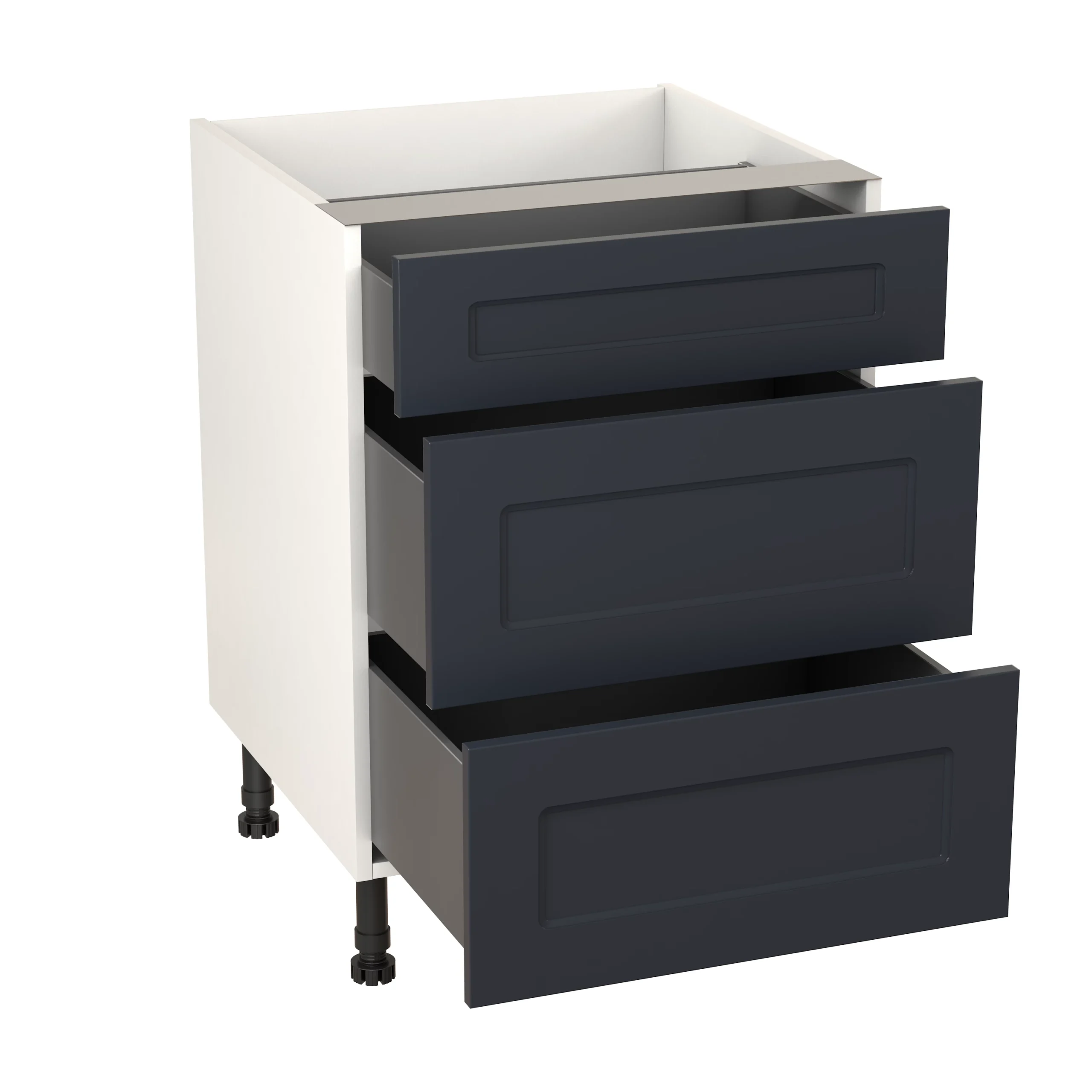 GoodHome Artemisia Midnight Blue Classic Shaker Base Kitchen Cabinet (W)600mm (H)720mm 2 GoodHome Artemisia Midnight Blue Classic Shaker Base Kitchen Cabinet (W)600mm (H)720mm - Image 2