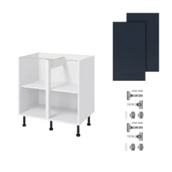 GoodHome Artemisia Midnight Blue Classic Shaker Base Kitchen Cabinet (W)800mm (H)720mm -Goodhome goodhome artemisia midnight blue classic shaker base kitchen cabinet w 800mm h 720mm5059340702018 07c bq