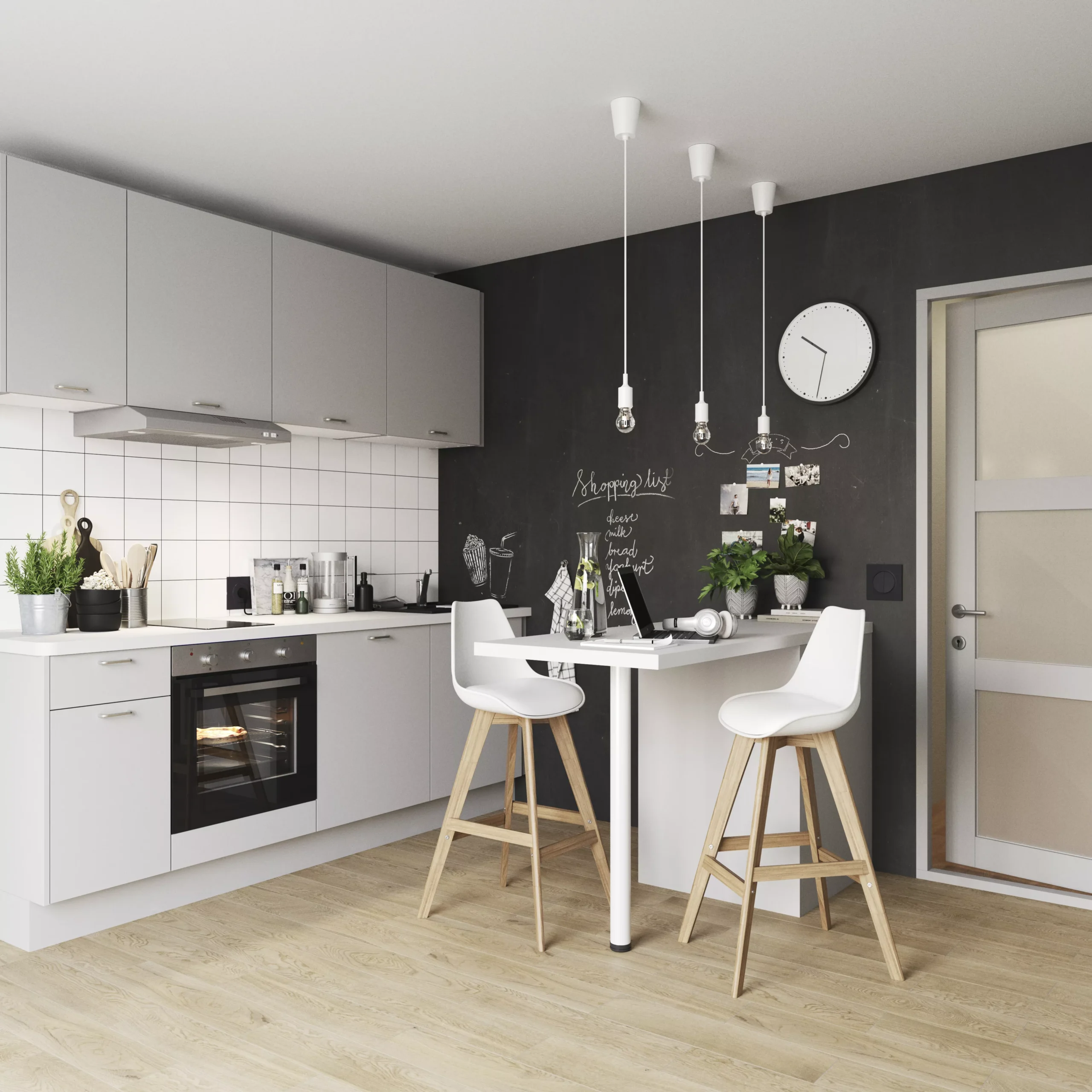 GoodHome Balsamita Matt Grey Slab 50:50 Tall Larder Fridge/freezer Cabinet Door (W)600mm (H)1181mm (T)16mm 8 GoodHome Balsamita Matt Grey Slab 50:50 Tall Larder Fridge/freezer Cabinet Door (W)600mm (H)1181mm (T)16mm - Image 8