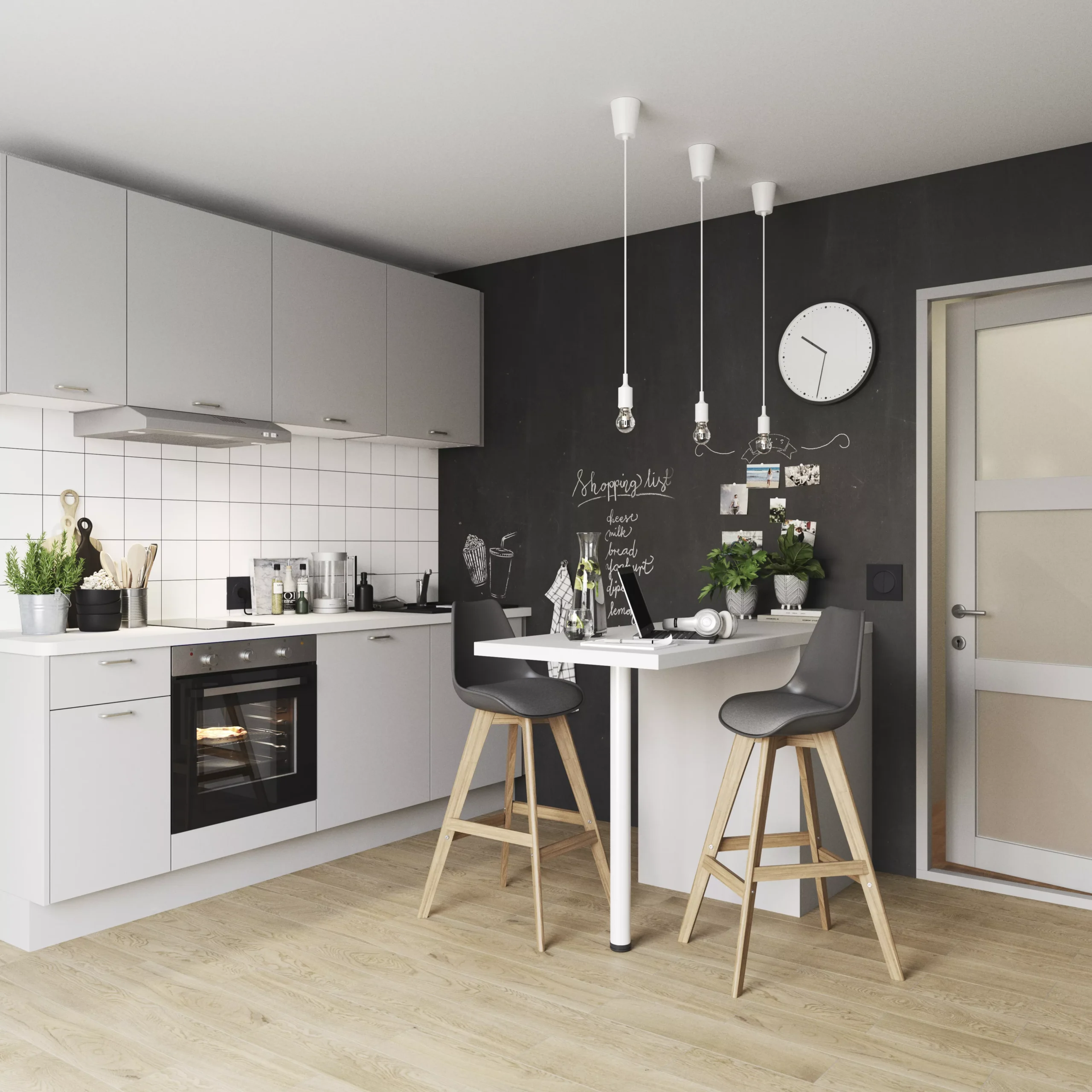 GoodHome Balsamita Matt Grey Slab 50:50 Tall Larder Fridge/freezer Cabinet Door (W)600mm (H)1181mm (T)16mm 7 GoodHome Balsamita Matt Grey Slab 50:50 Tall Larder Fridge/freezer Cabinet Door (W)600mm (H)1181mm (T)16mm - Image 7