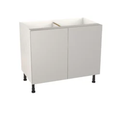 GoodHome Balsamita Matt Grey Slab Base Kitchen Cabinet (W)1000mm (H)720mm