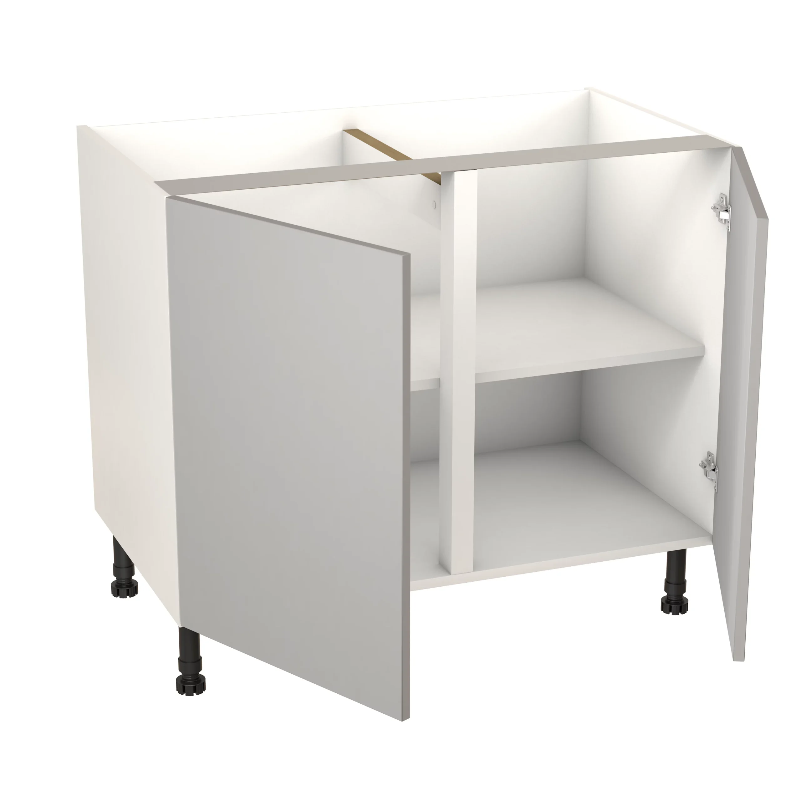 GoodHome Balsamita Matt Grey Slab Base Kitchen Cabinet (W)1000mm (H)720mm 2 GoodHome Balsamita Matt Grey Slab Base Kitchen Cabinet (W)1000mm (H)720mm - Image 2