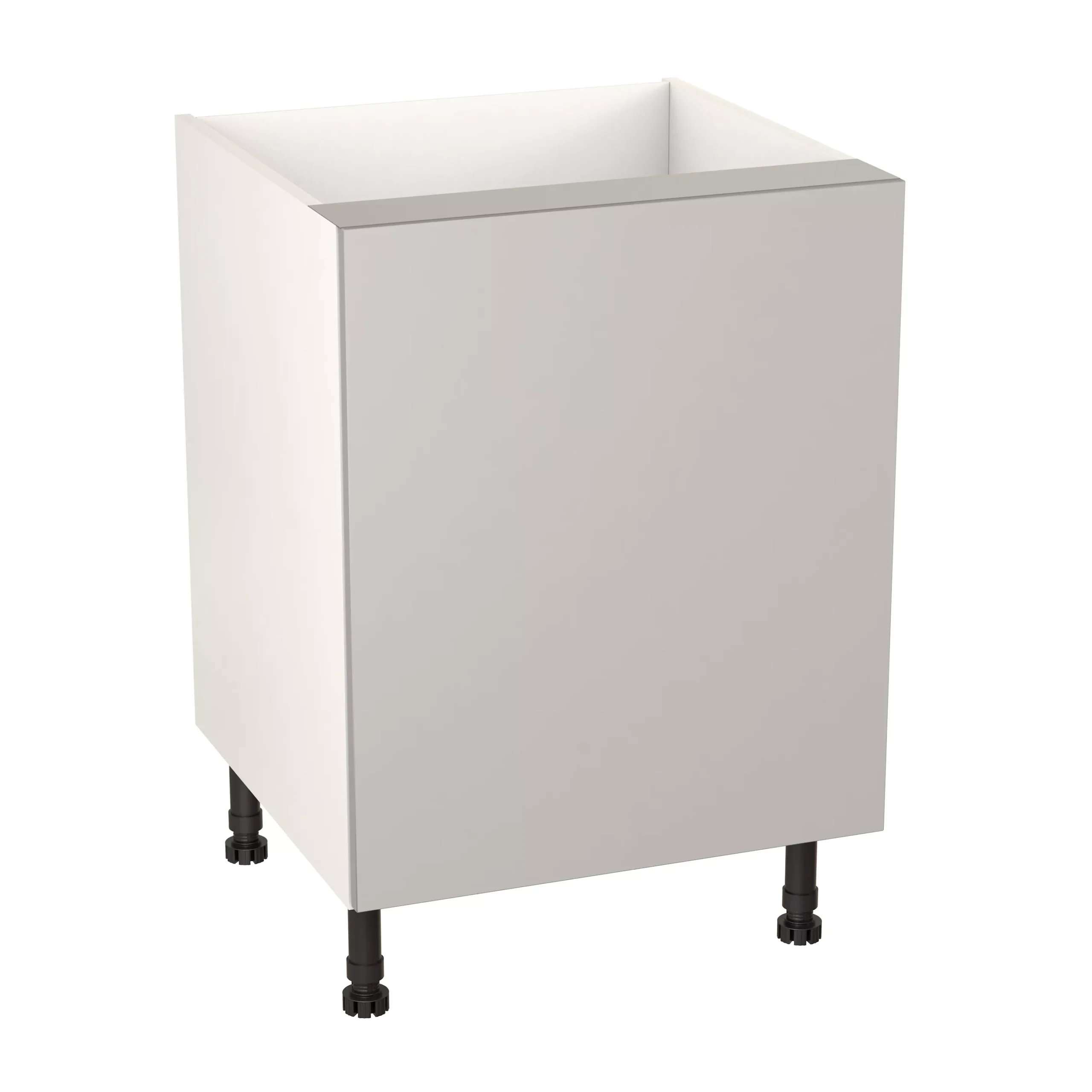 GoodHome Balsamita Matt Grey Slab Base Kitchen Cabinet (W)600mm (H)720mm 1 GoodHome Balsamita Matt Grey Slab Base Kitchen Cabinet (W)600mm (H)720mm