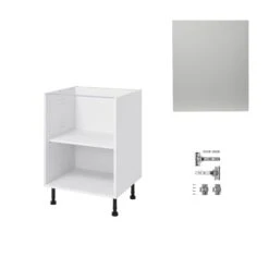 GoodHome Balsamita Matt Grey Slab Base Kitchen Cabinet (W)600mm (H)720mm 7 GoodHome Balsamita Matt Grey Slab Base Kitchen Cabinet (W)600mm (H)720mm -Goodhome goodhome balsamita matt grey slab base kitchen cabinet w 600mm h 720mm5059340702117 07c bq