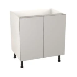 GoodHome Balsamita Matt Grey Slab Base Kitchen Cabinet (W)800mm (H)720mm