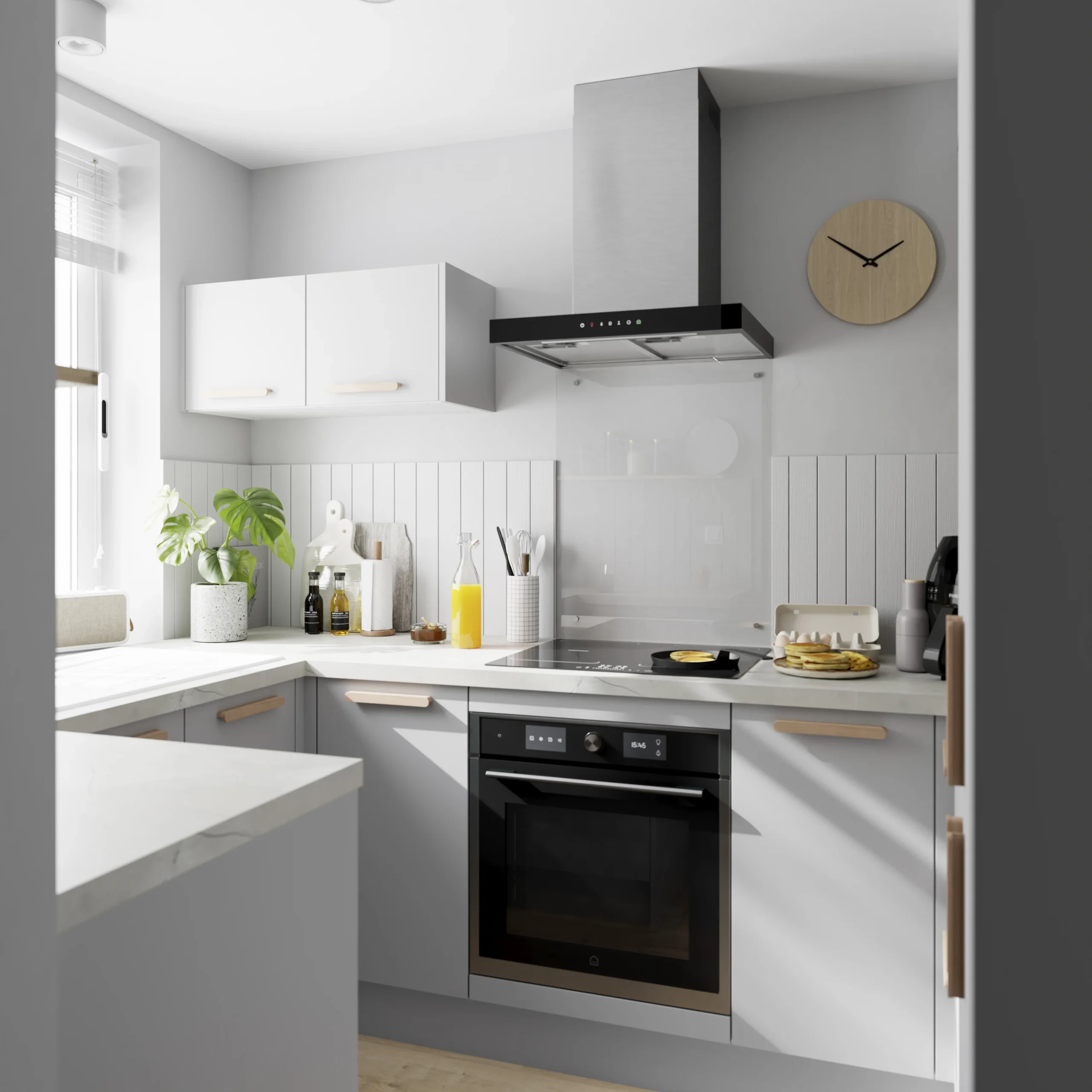 GoodHome Balsamita Matt Grey Slab Drawerline Cabinet Door, (W)400mm (H)356mm (T)16mm 12 GoodHome Balsamita Matt Grey Slab Drawerline Cabinet Door, (W)400mm (H)356mm (T)16mm - Image 12