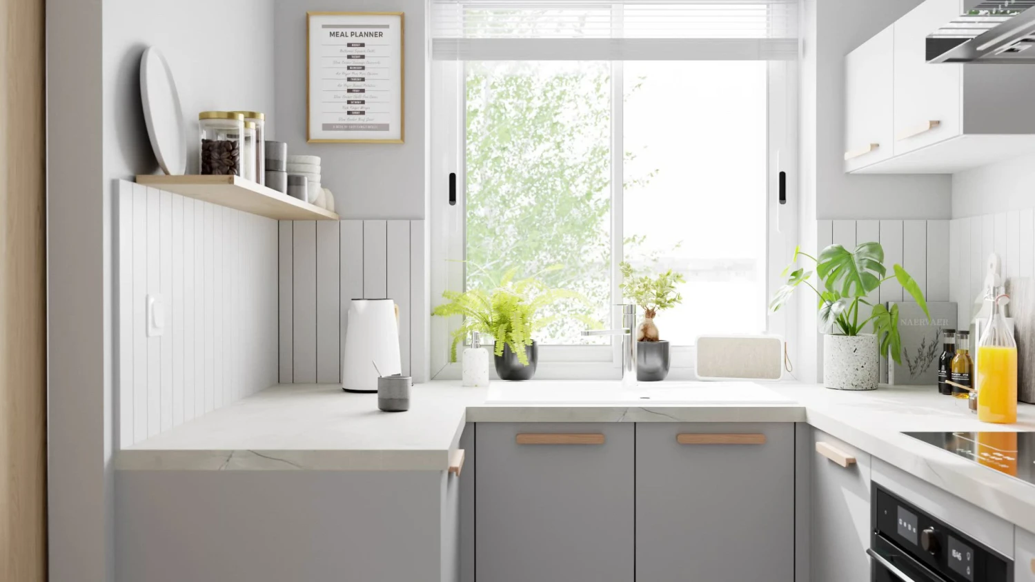 GoodHome Balsamita Matt Grey Slab Drawerline Cabinet Door, (W)400mm (H)356mm (T)16mm 2 GoodHome Balsamita Matt Grey Slab Drawerline Cabinet Door, (W)400mm (H)356mm (T)16mm - Image 2