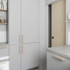 GoodHome Balsamita Matt Grey Slab Drawerline Cabinet Door, (W)600mm (H)715mm (T)16mm -Goodhome goodhome balsamita matt grey slab drawerline cabinet door w 600mm h 715mm t 16mm5059340482453 02i