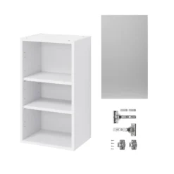 GoodHome Balsamita Matt Grey Slab Wall Kitchen Cabinet (W)400mm (H)720mm -Goodhome goodhome balsamita matt grey slab wall kitchen cabinet w 400mm h 720mm5059340702155 07c bq