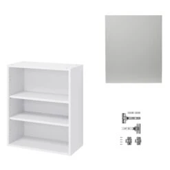 GoodHome Balsamita Matt Grey Slab Wall Kitchen Cabinet (W)600mm (H)720mm -Goodhome goodhome balsamita matt grey slab wall kitchen cabinet w 600mm h 720mm5059340702179 07c bq