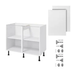 GoodHome Balsamita Matt White Slab Base Kitchen Cabinet (W)1000mm (H)720mm 7 GoodHome Balsamita Matt White Slab Base Kitchen Cabinet (W)1000mm (H)720mm -Goodhome goodhome balsamita matt white slab base kitchen cabinet w 1000mm h 720mm5059340702193 07c bq