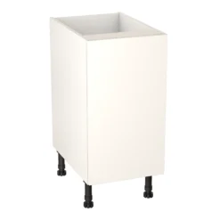 GoodHome Balsamita Matt White Slab Base Kitchen Cabinet (W)400mm (H)720mm