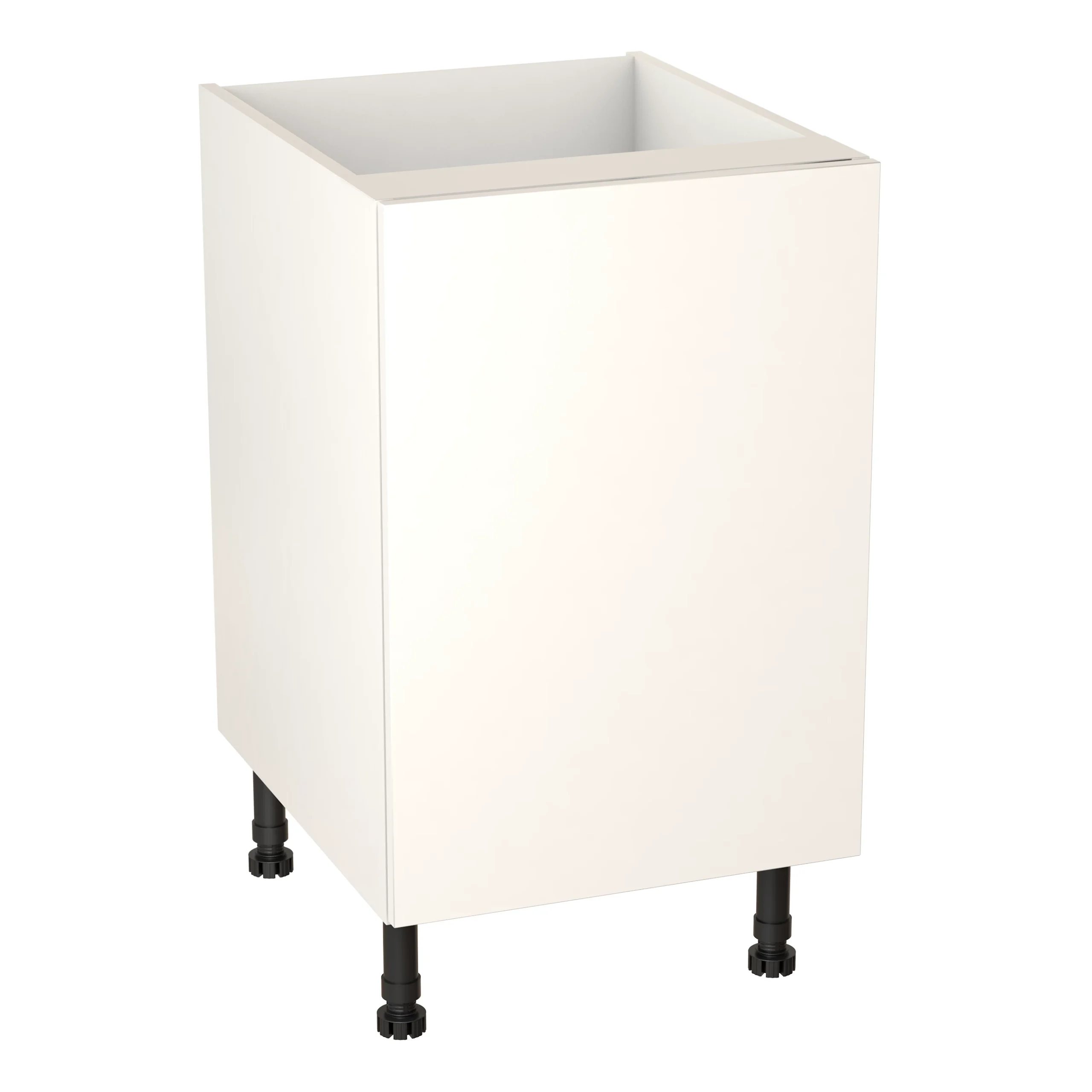 GoodHome Balsamita Matt White Slab Base Kitchen Cabinet (W)500mm (H)720mm 1 GoodHome Balsamita Matt White Slab Base Kitchen Cabinet (W)500mm (H)720mm