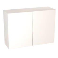 GoodHome Balsamita Matt White Slab Wall Kitchen Cabinet (W)1000mm (H)720mm
