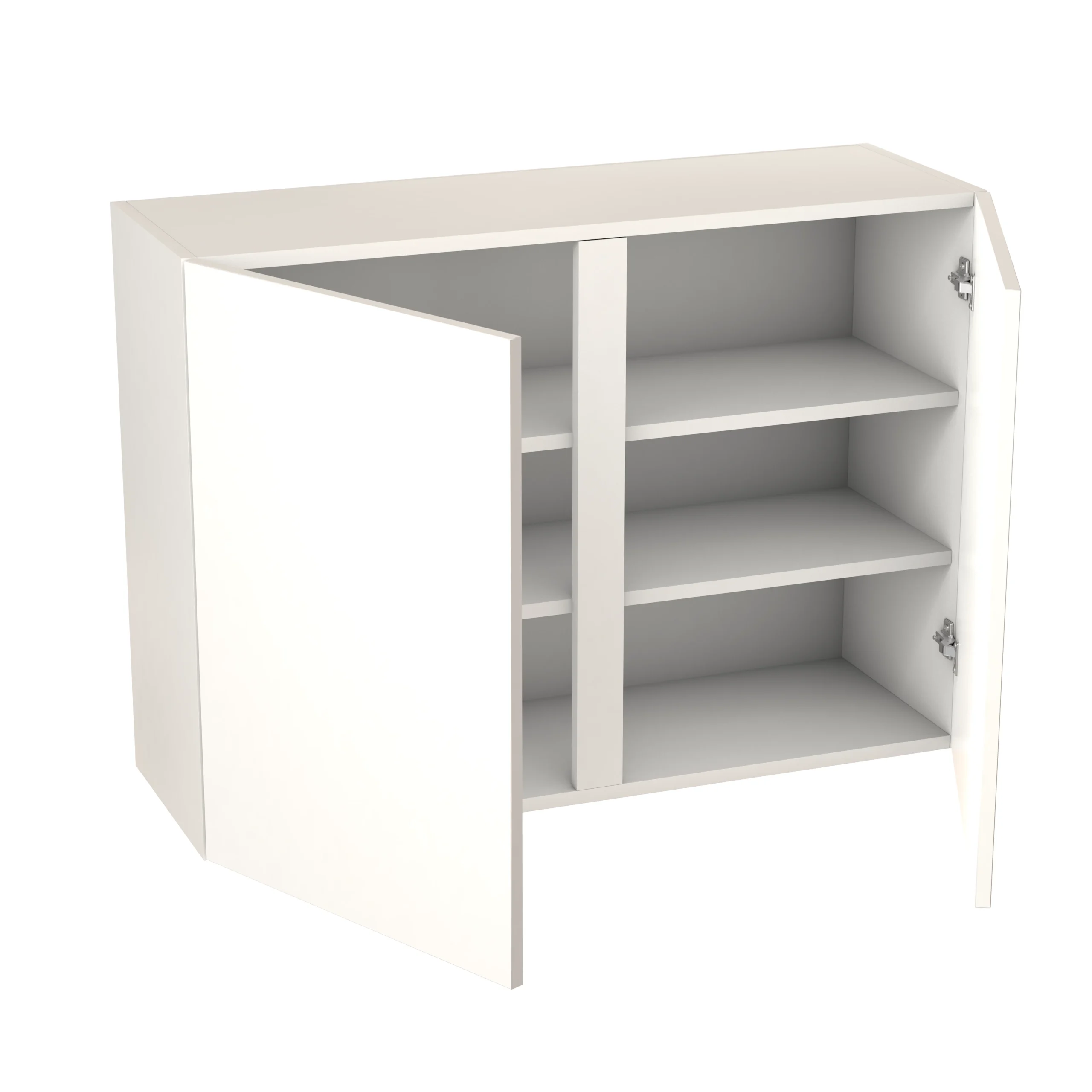 GoodHome Balsamita Matt White Slab Wall Kitchen Cabinet (W)1000mm (H)720mm 2 GoodHome Balsamita Matt White Slab Wall Kitchen Cabinet (W)1000mm (H)720mm - Image 2