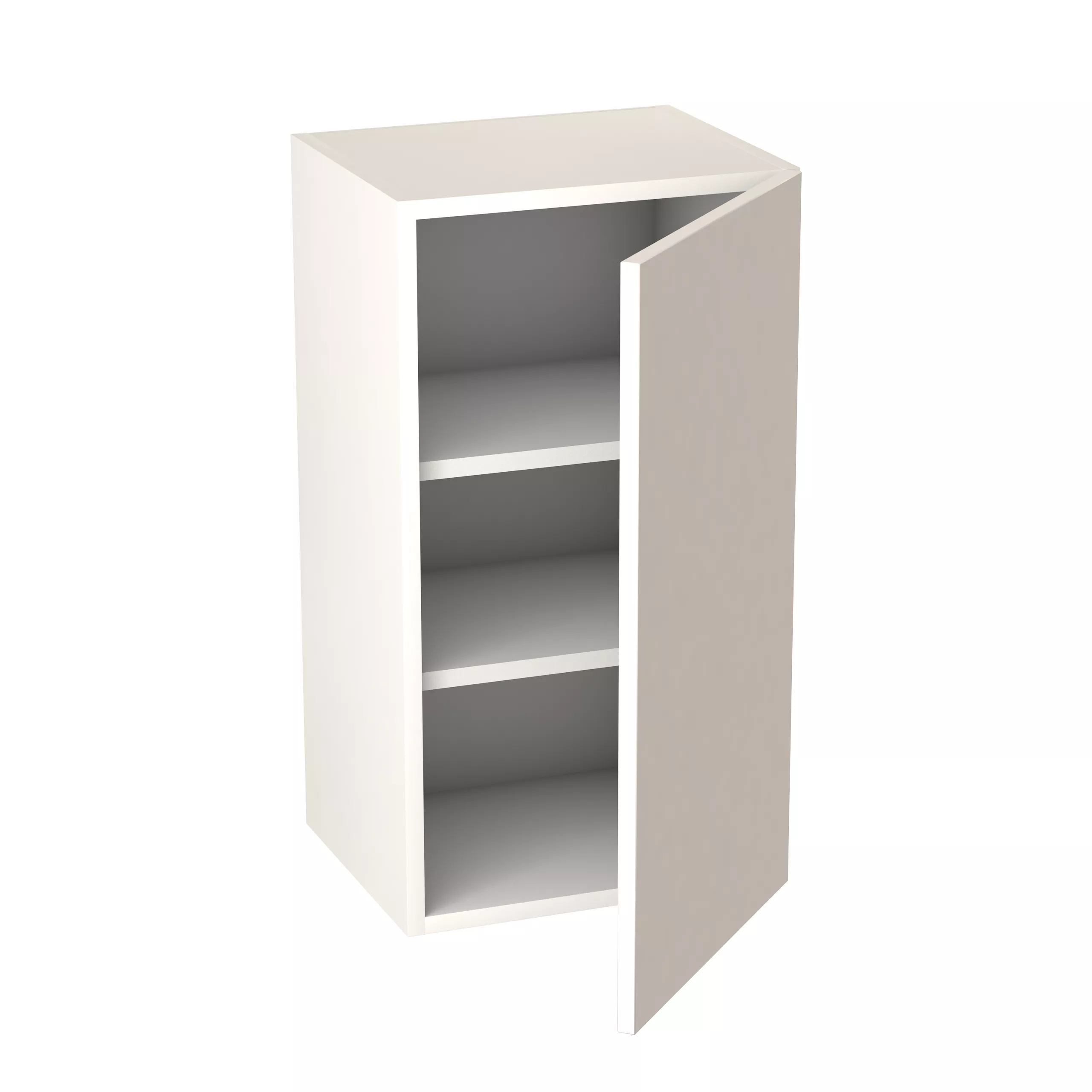 GoodHome Balsamita Matt White Slab Wall Kitchen Cabinet (W)400mm (H)720mm 2 GoodHome Balsamita Matt White Slab Wall Kitchen Cabinet (W)400mm (H)720mm - Image 2