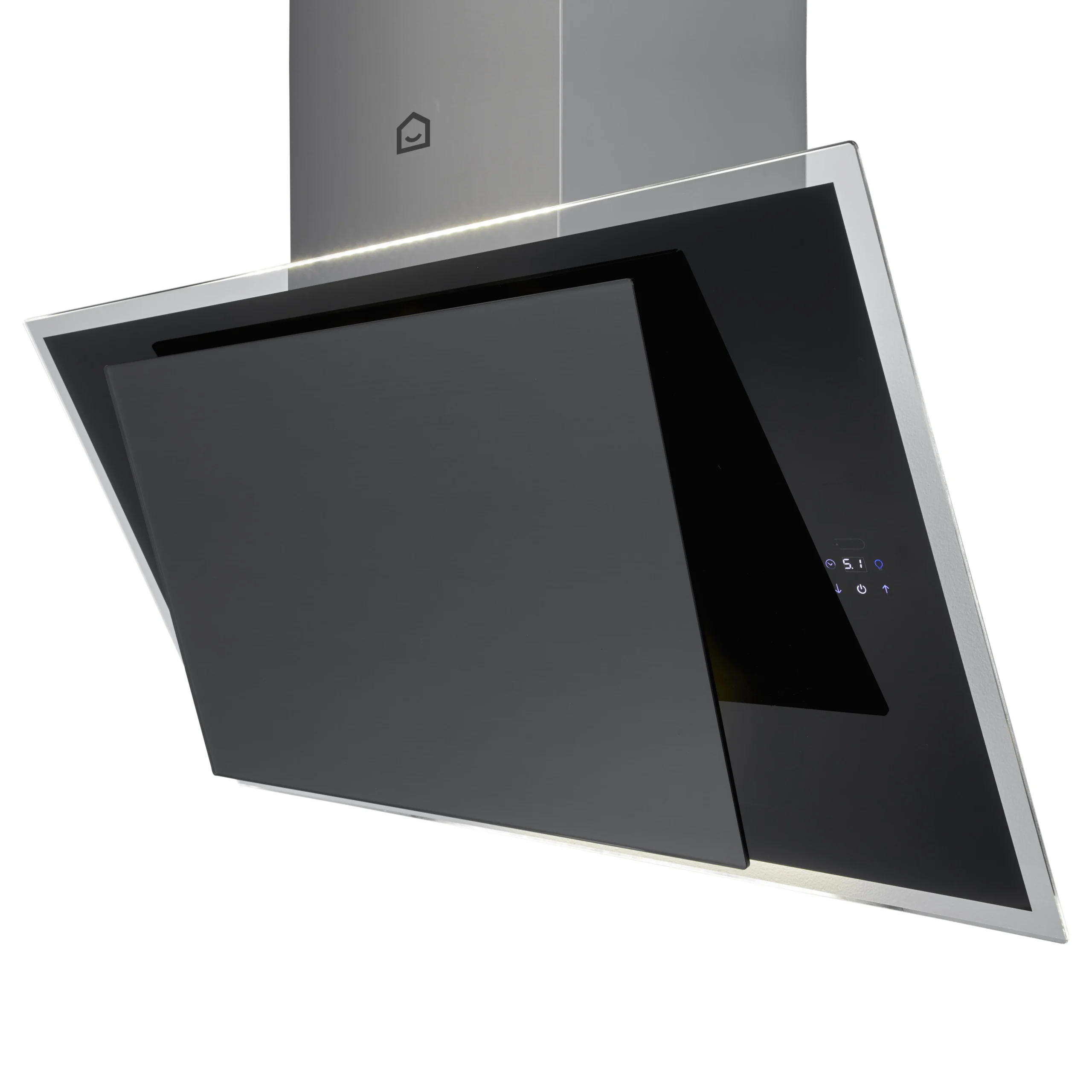 GoodHome Bamia GHAGRE90 Glass Angled Cooker Hood (W)90cm - Black 5 GoodHome Bamia GHAGRE90 Glass Angled Cooker Hood (W)90cm - Black - Image 5