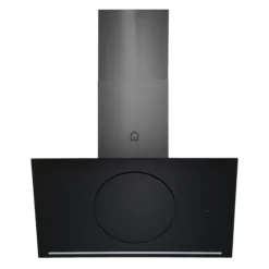 GoodHome Bamia GHAGRO90 Black Glass Round Angled Cooker Hood, (W)90cm 15 GoodHome Bamia GHAGRO90 Black Glass Round Angled Cooker Hood, (W)90cm -Goodhome goodhome bamia ghagro90 black glass round angled cooker hood w 90cm3663602434313 02c