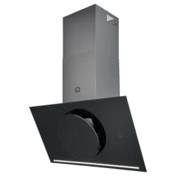 GoodHome Bamia GHAGRO90 Black Glass Round Angled Cooker Hood, (W)90cm 17 GoodHome Bamia GHAGRO90 Black Glass Round Angled Cooker Hood, (W)90cm -Goodhome goodhome bamia ghagro90 black glass round angled cooker hood w 90cm3663602434313 23c bq