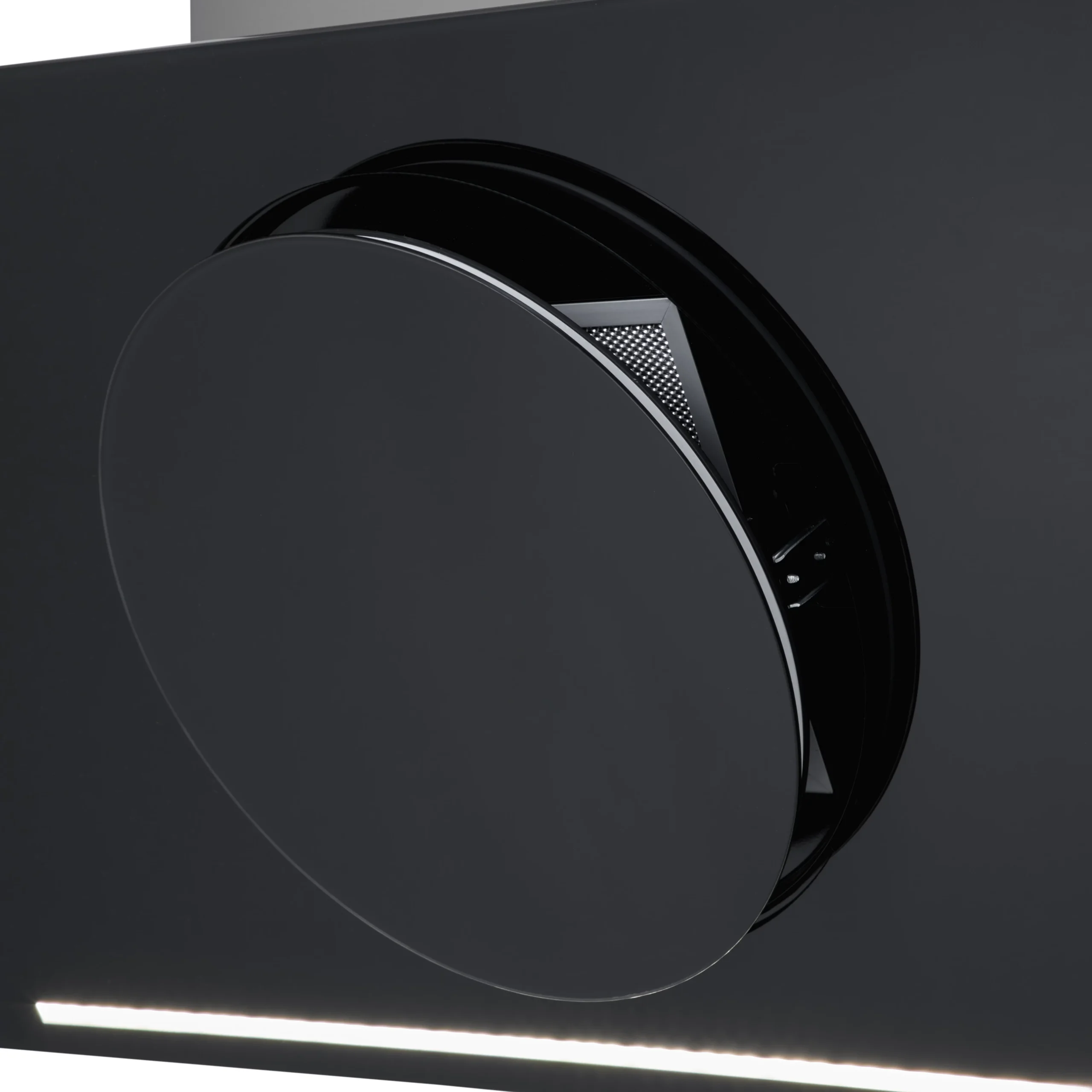 GoodHome Bamia GHAGRO90 Black Glass Round Angled Cooker Hood, (W)90cm 8 GoodHome Bamia GHAGRO90 Black Glass Round Angled Cooker Hood, (W)90cm - Image 8