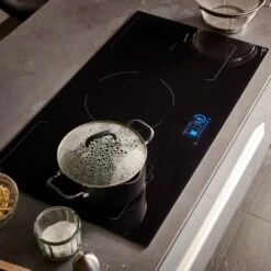 GoodHome Bamia GHIHAC90 5 Zone Glass Induction Hob (W)900mm - Black -Goodhome goodhome bamia ghihac90 5 zone glass induction hob w 900mm black5059340445533 03i bq