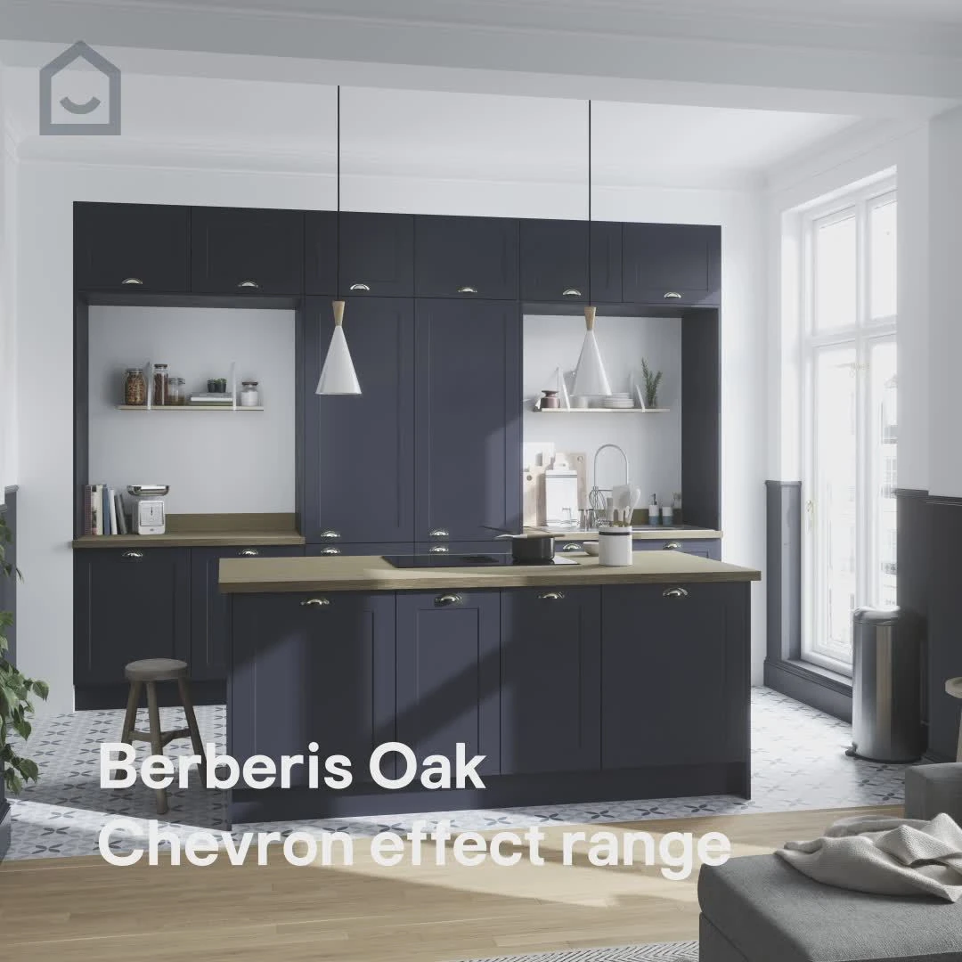 GoodHome Berberis Chevron Oak Effect Chipboard & Laminate Upstand (L)3000mm 2 GoodHome Berberis Chevron Oak Effect Chipboard & Laminate Upstand (L)3000mm - Image 2