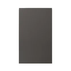 GoodHome Garcinia Gloss Anthracite Integrated Handle 50:50 Larder Cabinet Door (W)600mm (H)1001mm (T)19mm