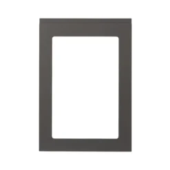 GoodHome Garcinia Gloss Anthracite Integrated Handle Glazed Cabinet Door (W)500mm (H)715mm (T)19mm