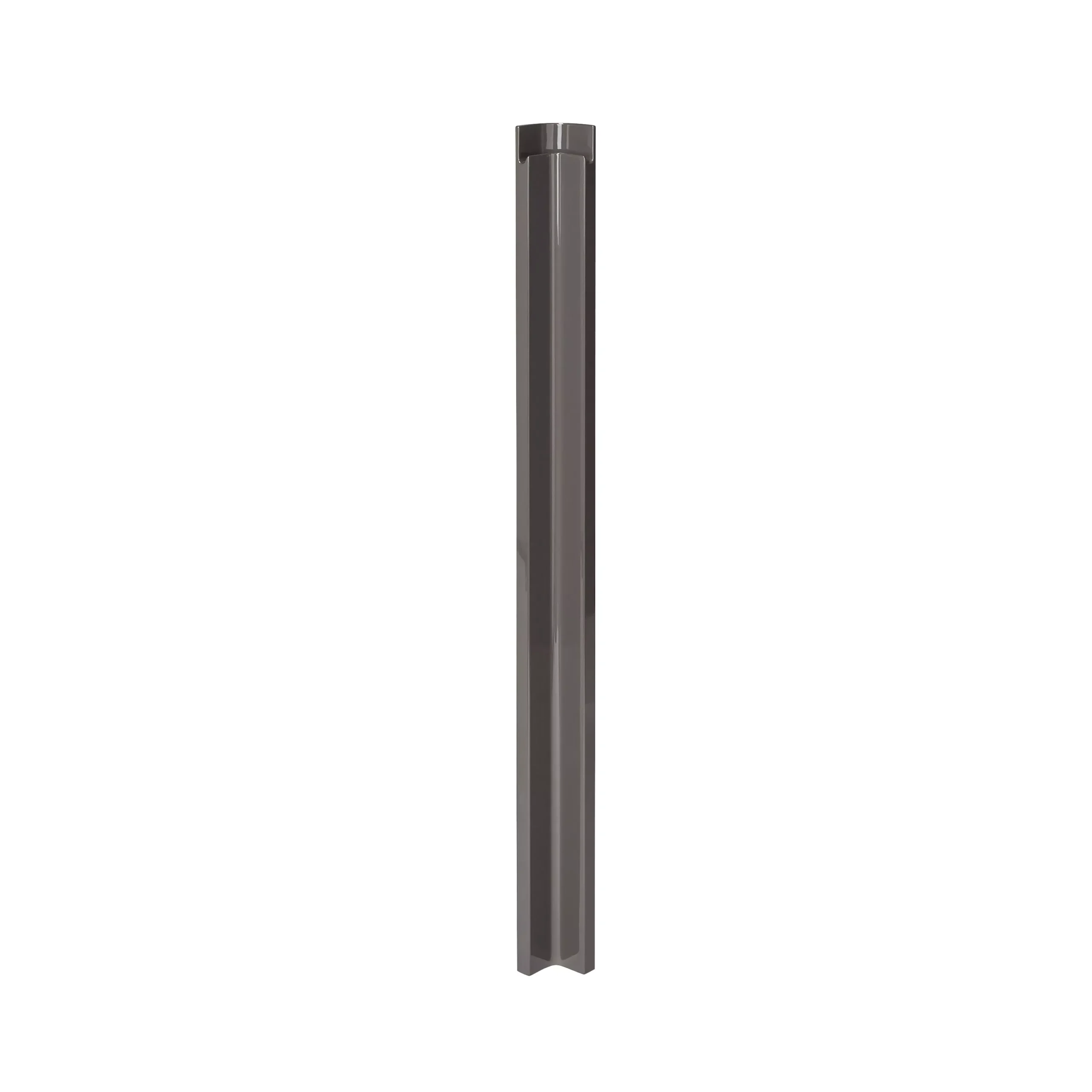 GoodHome Garcinia Gloss Anthracite Integrated Handle Tall Wall Corner Post, (W)59mm (H)895mm 1 GoodHome Garcinia Gloss Anthracite Integrated Handle Tall Wall Corner Post, (W)59mm (H)895mm