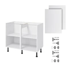 GoodHome Garcinia Gloss Light Grey Integrated Handle Base Kitchen Cabinet (W)1000mm (H)720mm 6 GoodHome Garcinia Gloss Light Grey Integrated Handle Base Kitchen Cabinet (W)1000mm (H)720mm -Goodhome goodhome garcinia gloss light grey integrated handle base kitchen cabinet w 1000mm h 720mm5059340702308 07c bq