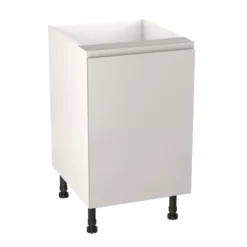 GoodHome Garcinia Gloss Light Grey Integrated Handle Base Kitchen Cabinet (W)500mm (H)720mm