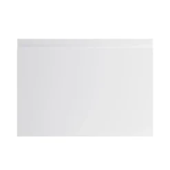 GoodHome Garcinia Gloss Light Grey Integrated Handle Drawer Front, Bridging Door & Bi Fold Door, (W)500mm (H)356mm (T)19mm