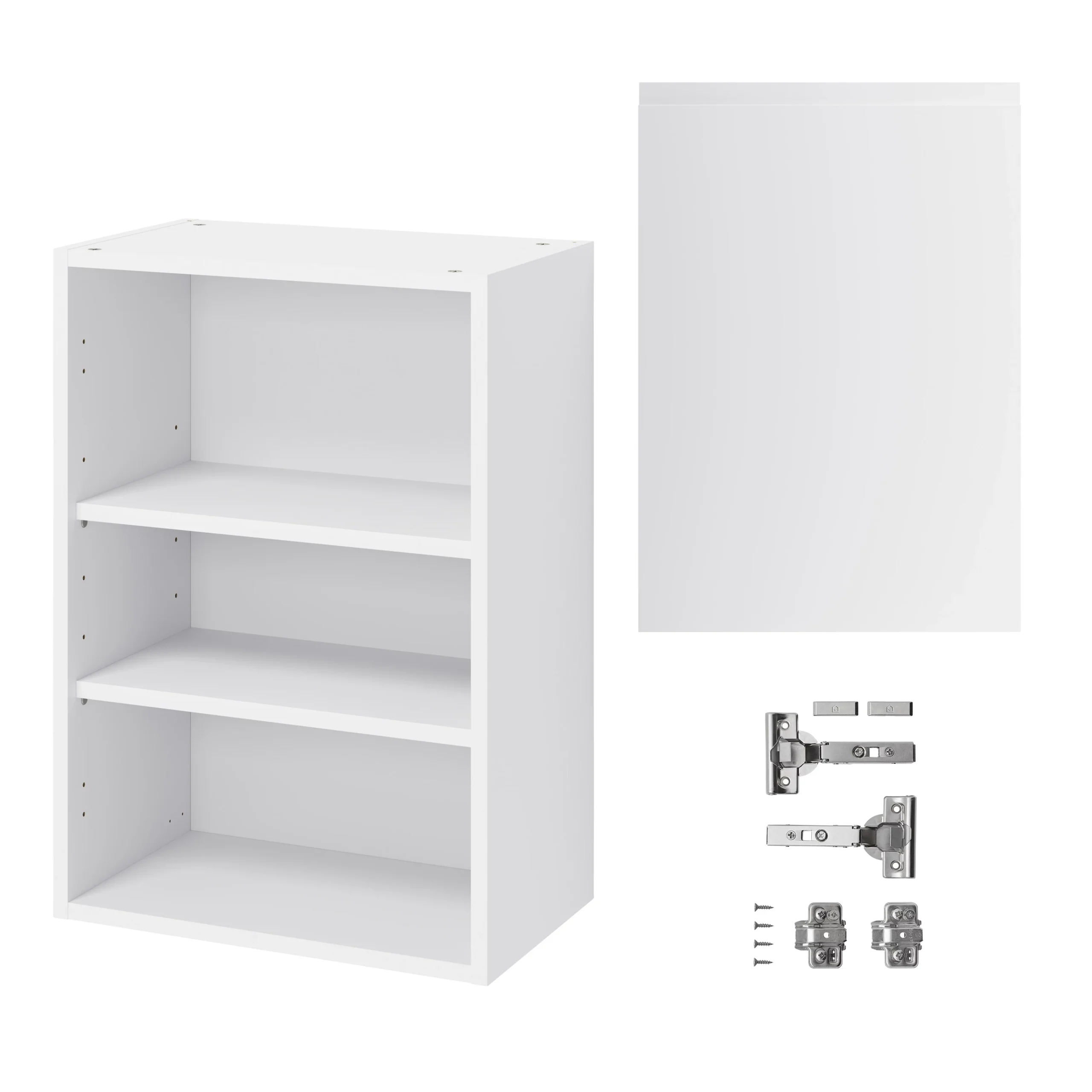 GoodHome Garcinia Gloss Light Grey Integrated Handle Wall Kitchen Cabinet (W)500mm (H)720mm 3 GoodHome Garcinia Gloss Light Grey Integrated Handle Wall Kitchen Cabinet (W)500mm (H)720mm - Image 3