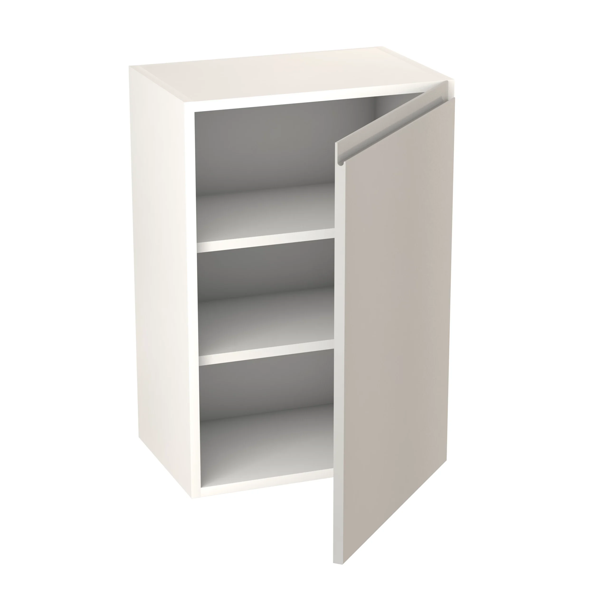 GoodHome Garcinia Gloss Light Grey Integrated Handle Wall Kitchen Cabinet (W)500mm (H)720mm 2 GoodHome Garcinia Gloss Light Grey Integrated Handle Wall Kitchen Cabinet (W)500mm (H)720mm - Image 2