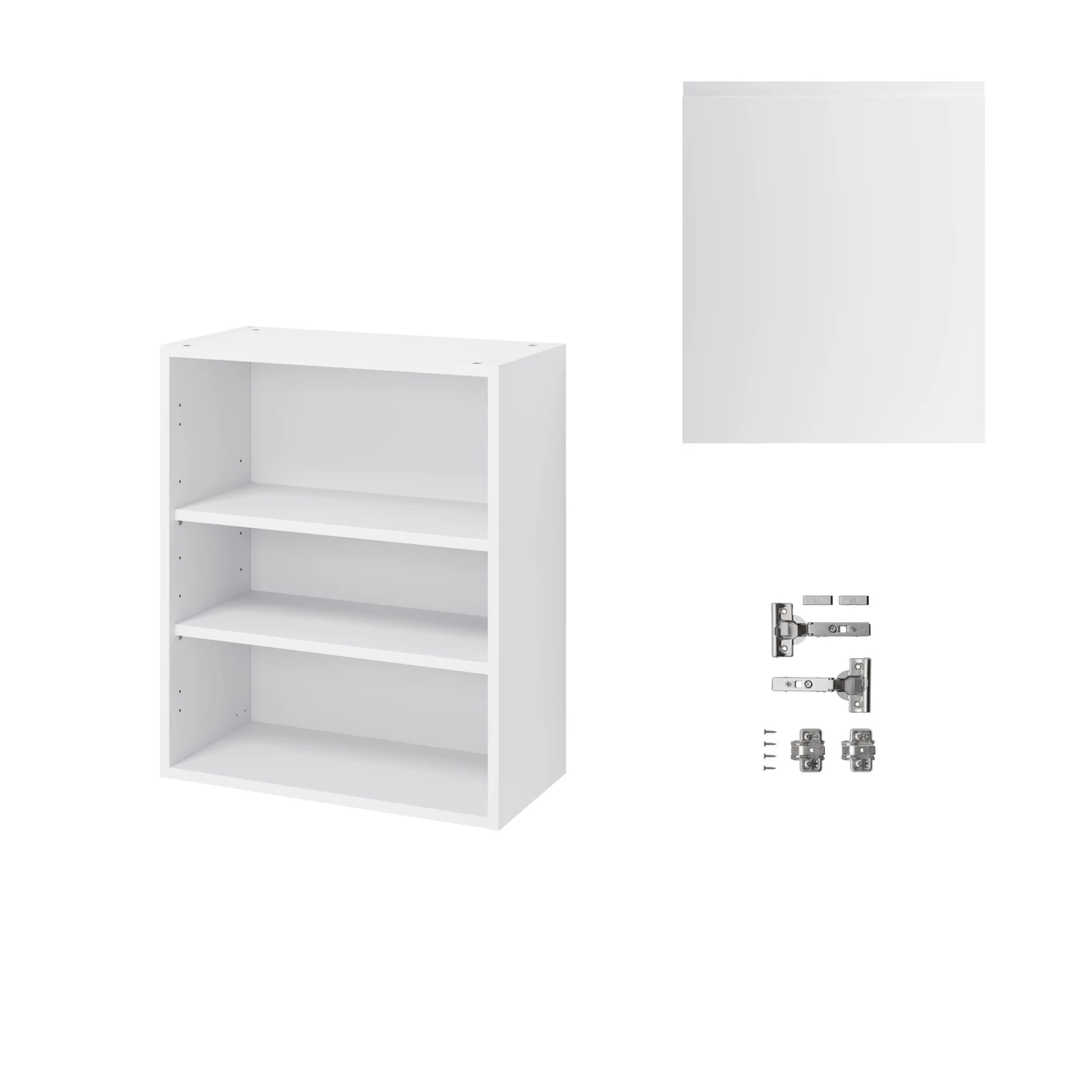 GoodHome Garcinia Gloss Light Grey Integrated Handle Wall Kitchen Cabinet (W)600mm (H)720mm 3 GoodHome Garcinia Gloss Light Grey Integrated Handle Wall Kitchen Cabinet (W)600mm (H)720mm - Image 3
