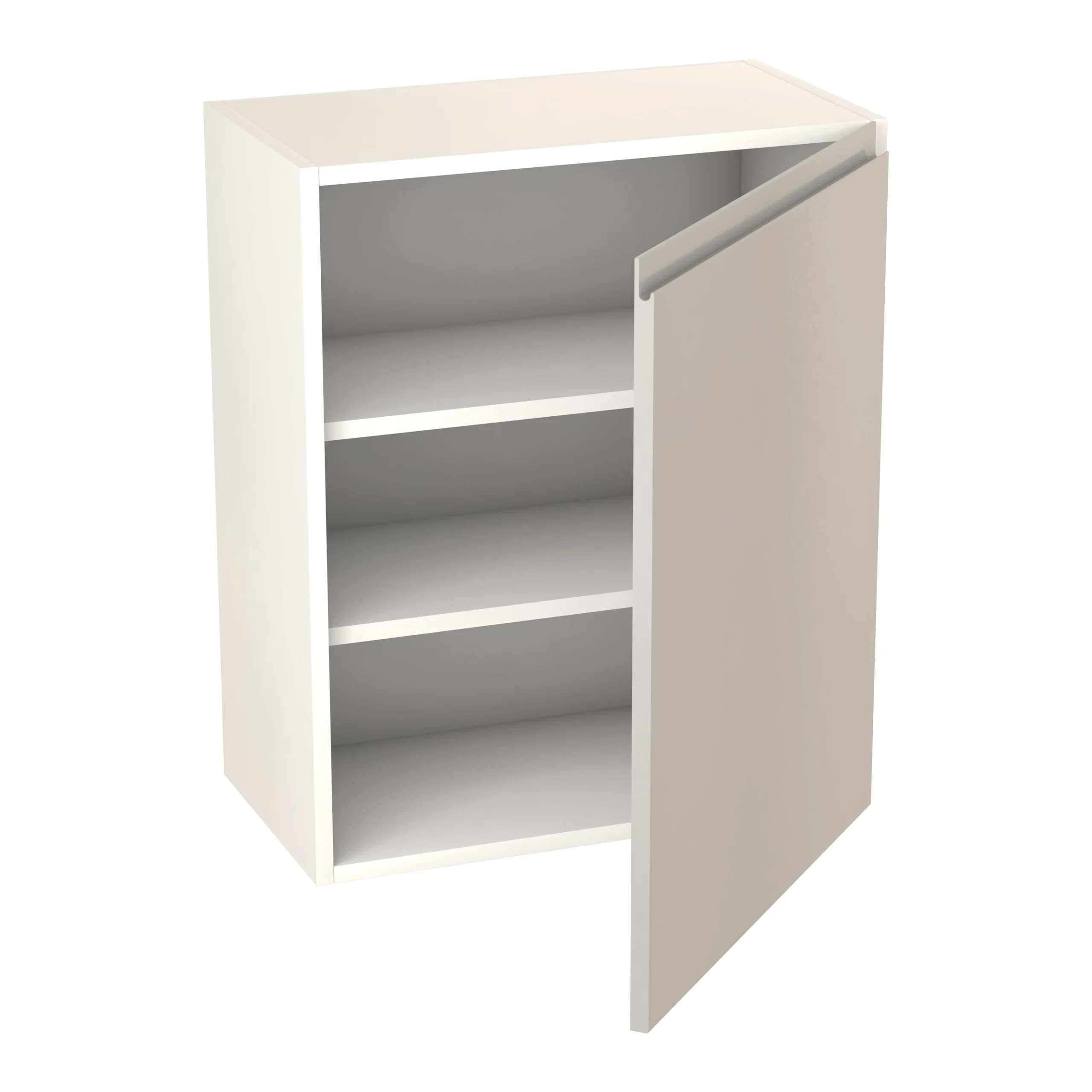 GoodHome Garcinia Gloss Light Grey Integrated Handle Wall Kitchen Cabinet (W)600mm (H)720mm 2 GoodHome Garcinia Gloss Light Grey Integrated Handle Wall Kitchen Cabinet (W)600mm (H)720mm - Image 2