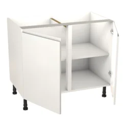 Goodhome -Goodhome goodhome garcinia gloss white integrated handle base kitchen cabinet w 1000mm h 720mm5059340702414 21c bq