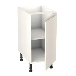 Goodhome -Goodhome goodhome garcinia gloss white integrated handle base kitchen cabinet w 400mm h 720mm5059340702421 21c bq