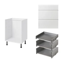 GoodHome Garcinia Gloss White Integrated Handle Base Kitchen Cabinet (W)600mm (H)720mm 7 GoodHome Garcinia Gloss White Integrated Handle Base Kitchen Cabinet (W)600mm (H)720mm -Goodhome goodhome garcinia gloss white integrated handle base kitchen cabinet w 600mm h 720mm5059340702407 07c bq