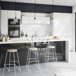 GoodHome Garcinia Gloss White Integrated Handle Drawerline Cabinet Door, (W)600mm (H)715mm (T)19mm -Goodhome goodhome garcinia gloss white integrated handle drawerline cabinet door w 600mm h 715mm t 19mm3663602650928 10i