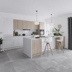 GoodHome Garcinia Gloss White Integrated Handle Drawerline Cabinet Door, (W)600mm (H)715mm (T)19mm -Goodhome goodhome garcinia gloss white integrated handle drawerline cabinet door w 600mm h 715mm t 19mm3663602651239 20i