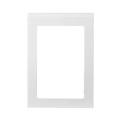 GoodHome Garcinia Gloss White Integrated Handle Glazed Cabinet Door (W)500mm (H)715mm (T)19mm