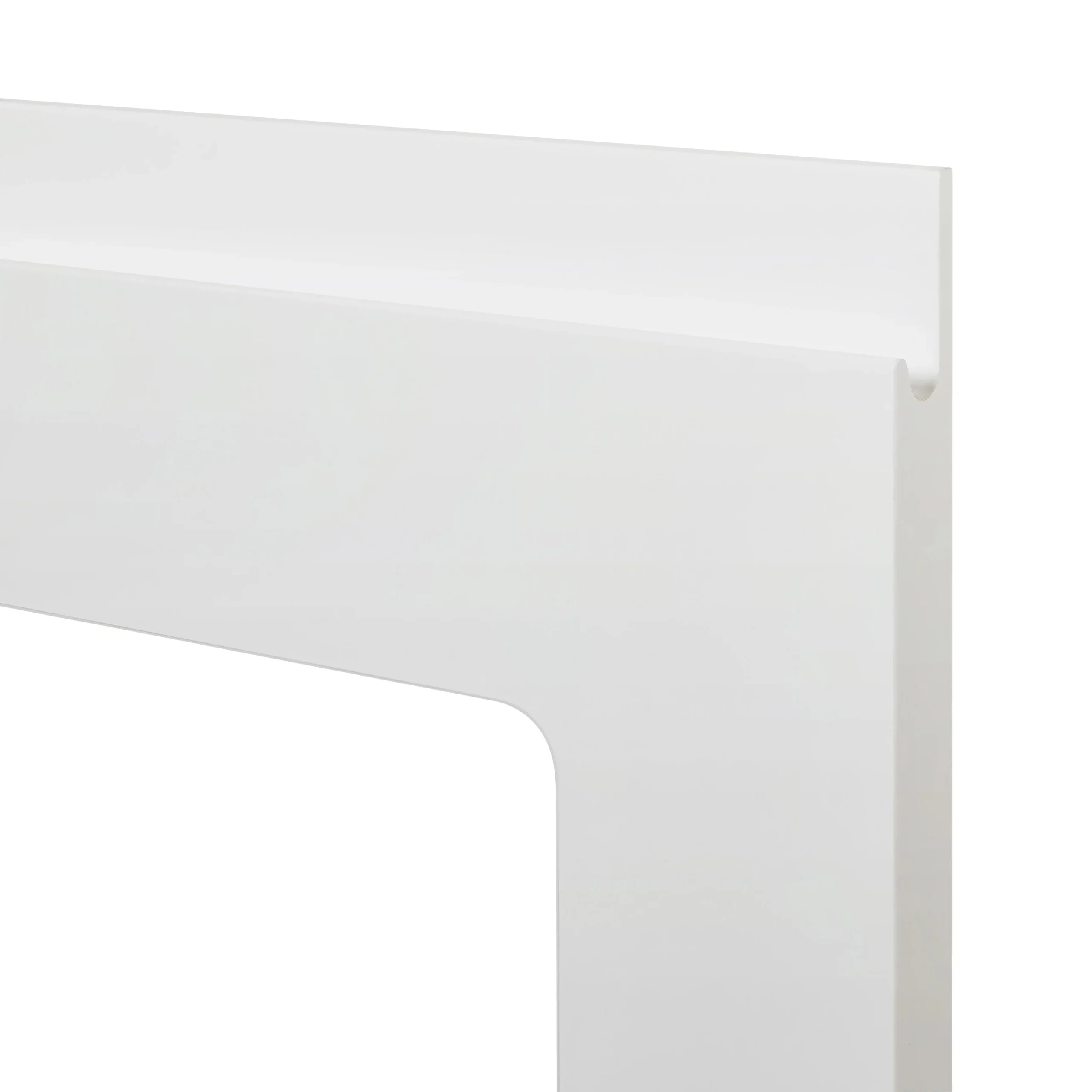 GoodHome Garcinia Gloss White Integrated Handle Glazed Cabinet Door (W)500mm (H)715mm (T)19mm 2 GoodHome Garcinia Gloss White Integrated Handle Glazed Cabinet Door (W)500mm (H)715mm (T)19mm - Image 2